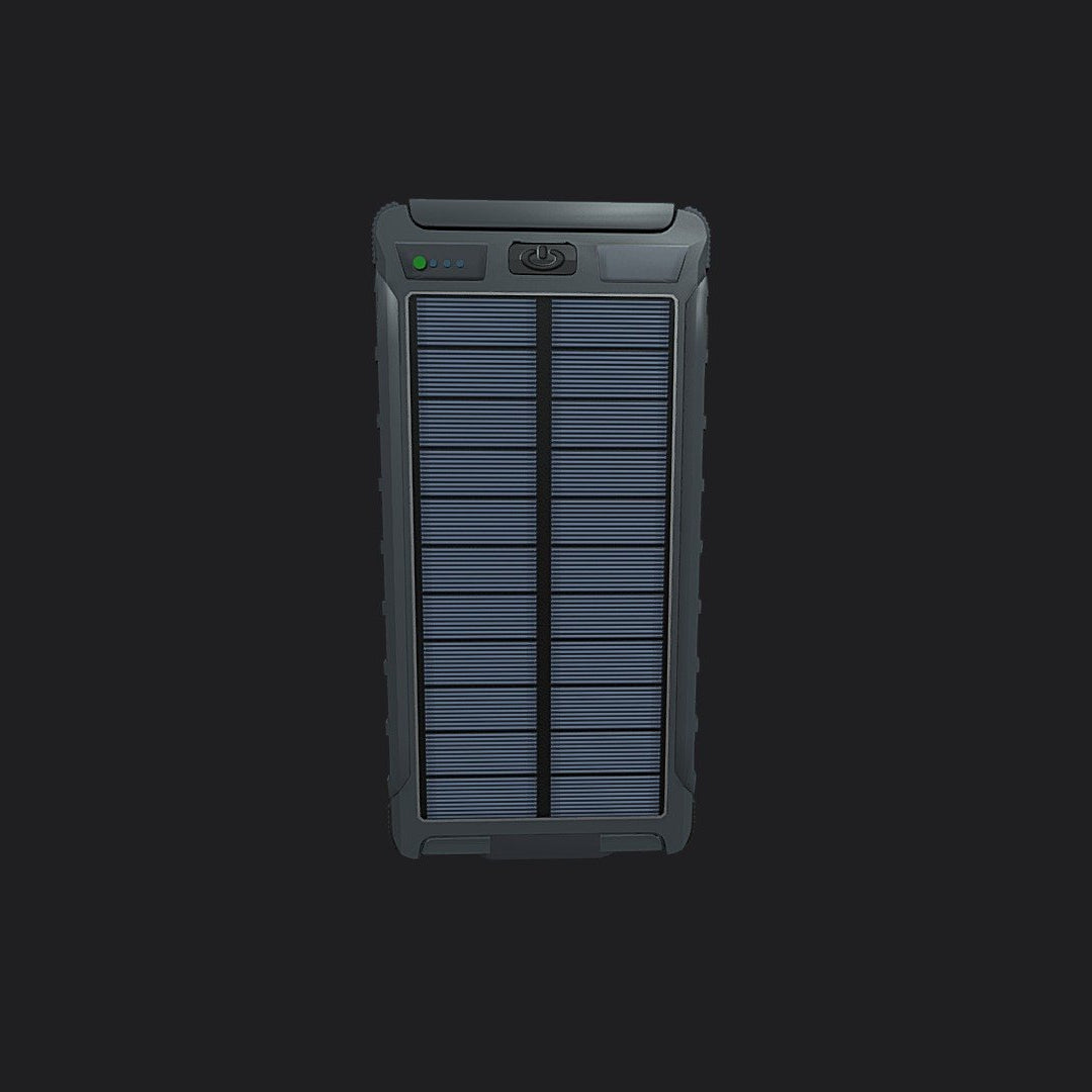 Solar Charging Power Bank - Black