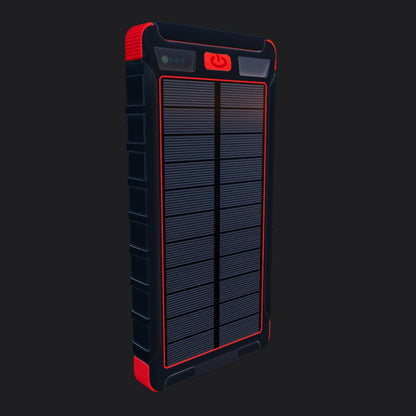 Solar Charging Power Bank - Red